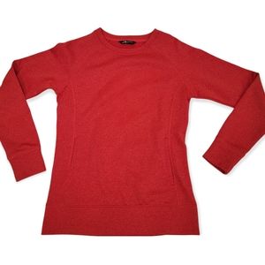 The North Face Women's Logo Crescent Fleece Pullover Sweatshirt Pockets Size Sm